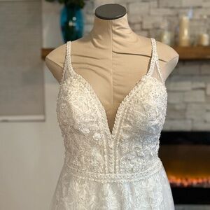 Madison James Ivory Lace Gown